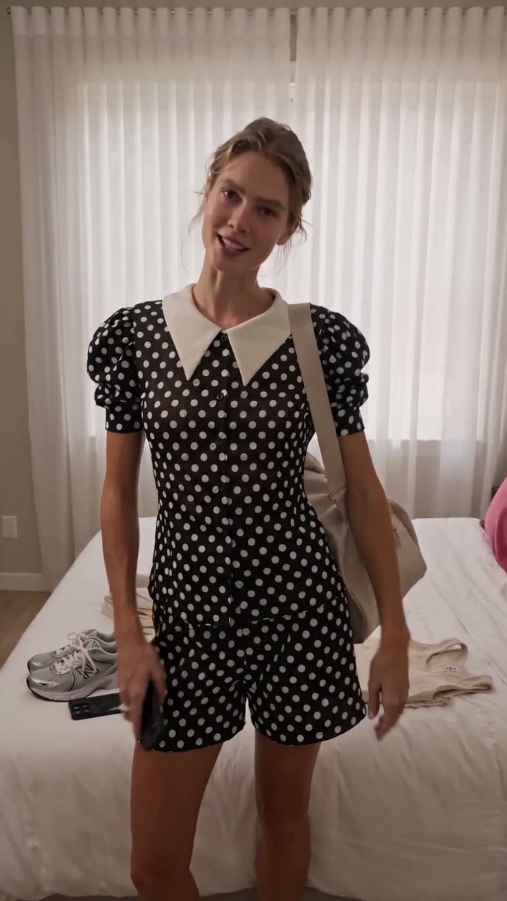 UGC-style Staitmint ad — a woman goes from outfit panic on her phone to packed, dressed, and ready
